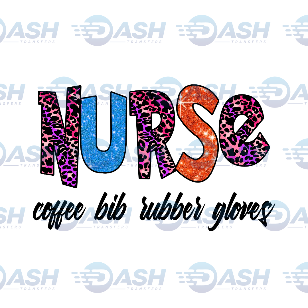 Nurse Coffee Bib Rubber Gloves