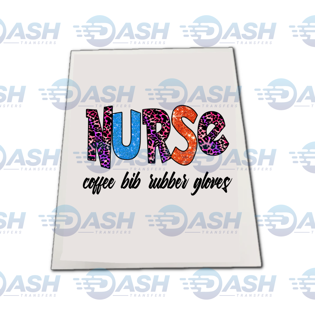 Nurse Coffee Bib Rubber Gloves