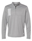 Adidas Men's 3-Stripes Double-Knit Quarter-Zip Pullover A482
