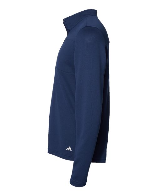 Adidas Men's 3-Stripes Double-Knit Quarter-Zip Pullover A482