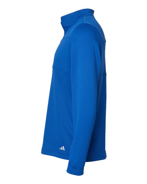 Adidas Men's 3-Stripes Double-Knit Quarter-Zip Pullover A482