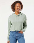 Independent Trading Co. Women’s Lightweight Crop Hooded Sweatshirt AFX64CRP