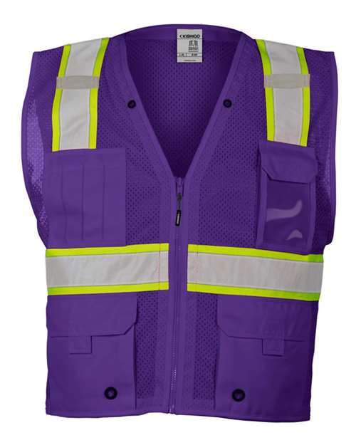 Kishigo Unisex EV Series® Enhanced Visibility Multi-Pocket Mesh Vest B100-111