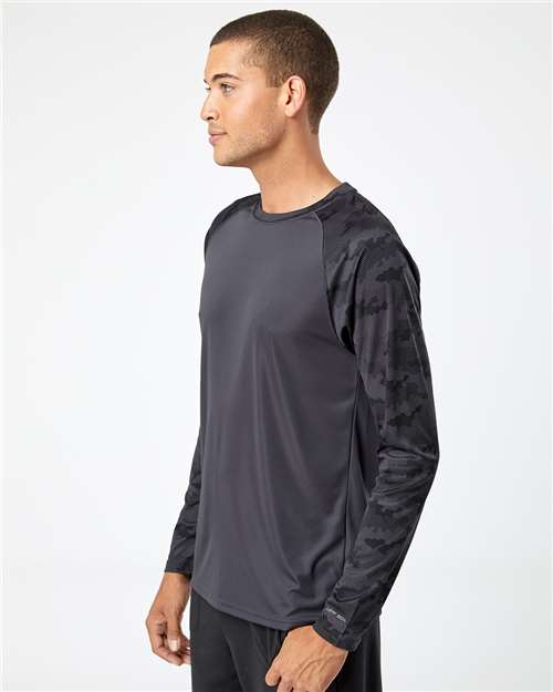 Paragon Unisex Cayman Performance Camo Colorblocked Long Sleeve T-Shirt 216