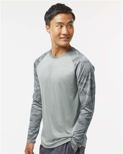 Paragon Unisex Cayman Performance Camo Colorblocked Long Sleeve T-Shirt 216