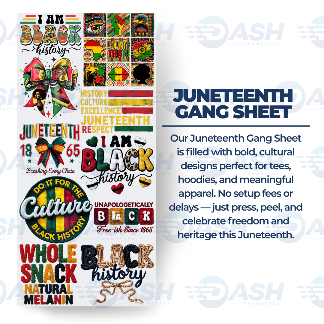 22x48 Inches Juneteenth Gang sheet