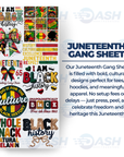 22x48 Inches Juneteenth Gang sheet