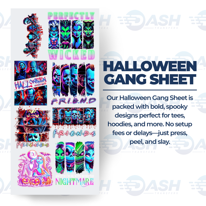 22x48 Inches Halloween Gang sheet
