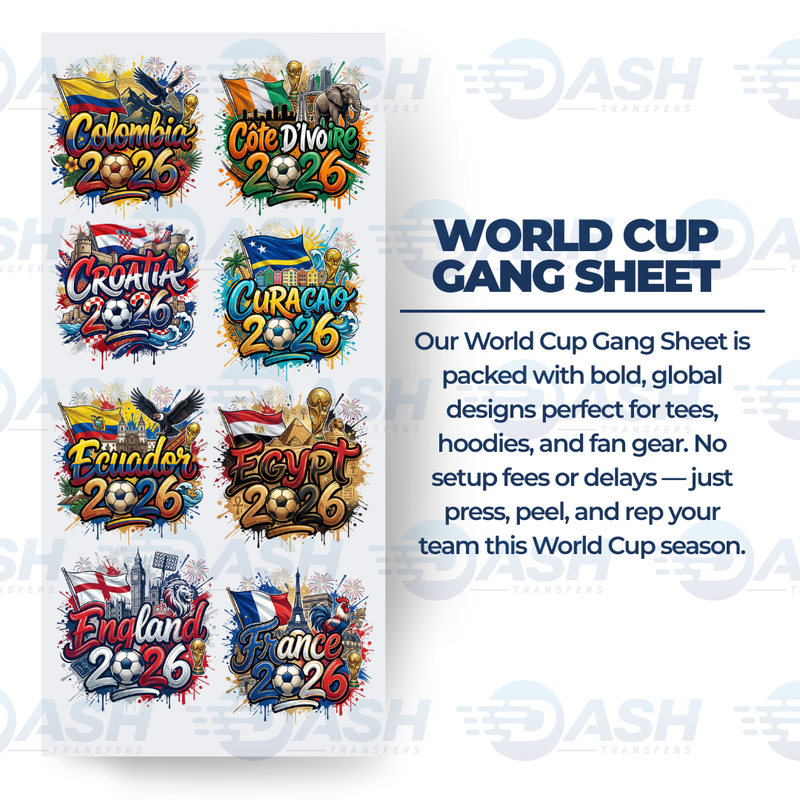 22x48 Inches World Cup Gang sheet