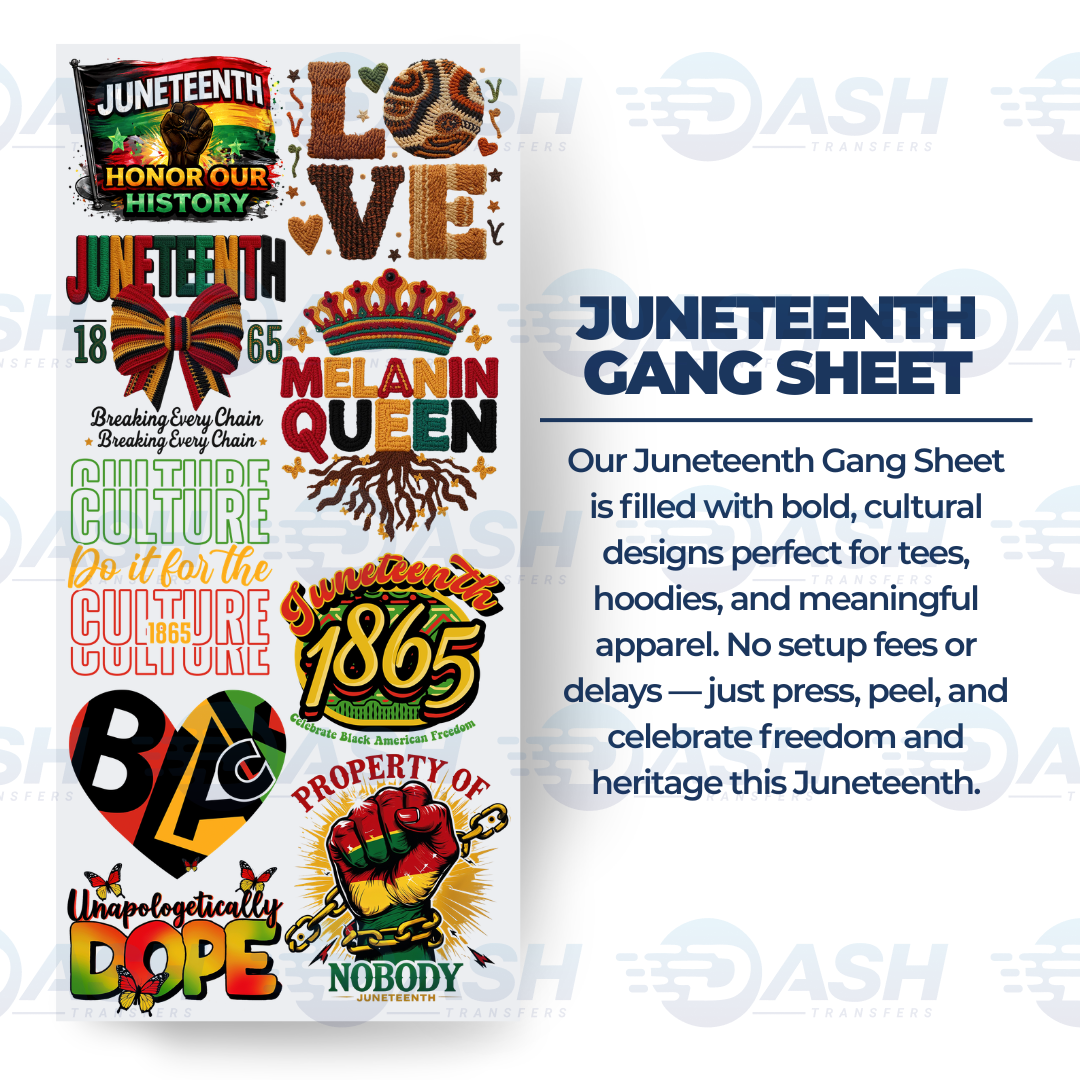 22x48 Inches Juneteenth Gang sheet