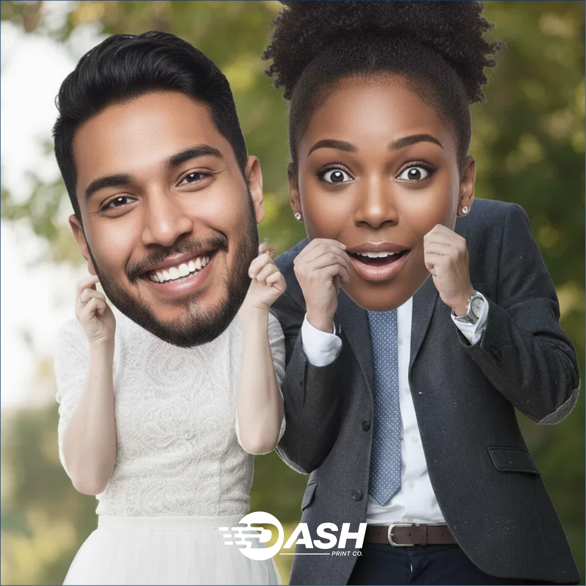 Bride &amp; Groom Big-Head Cutout