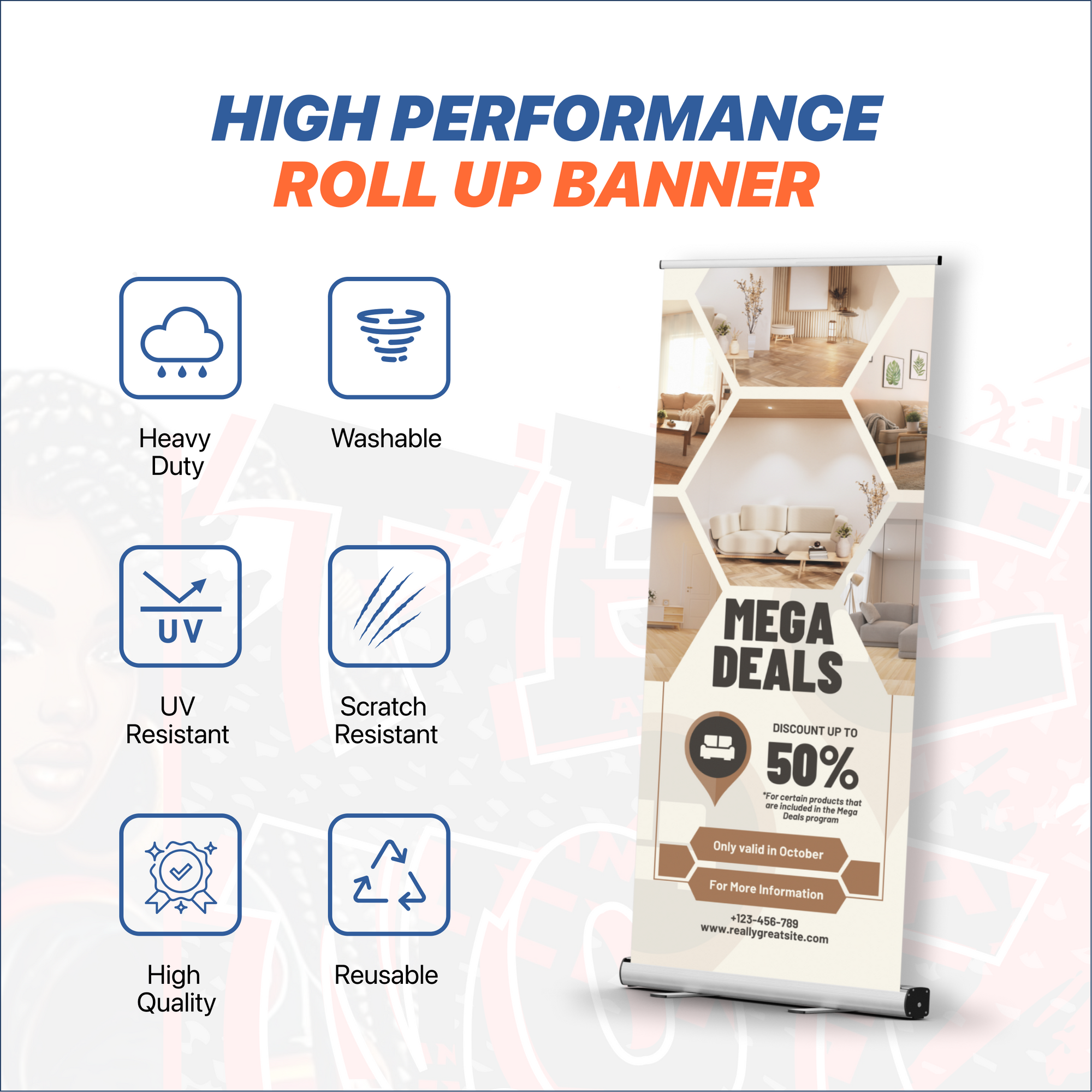 Retractable Roll Up Vinyl Banner