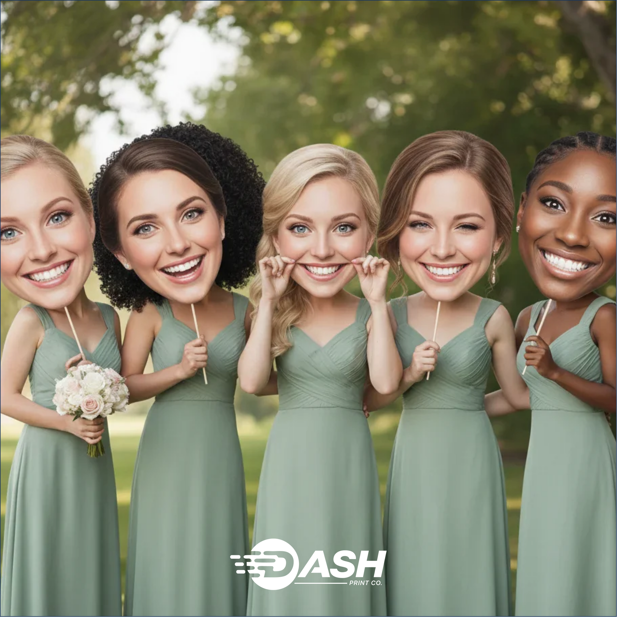 Bridesmaids &amp; Groomsmen Big-Head Cutout