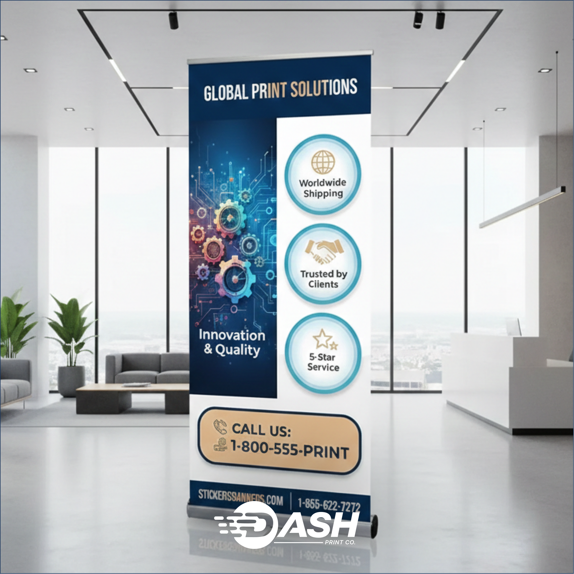 Retractable Roll Up Vinyl Banner